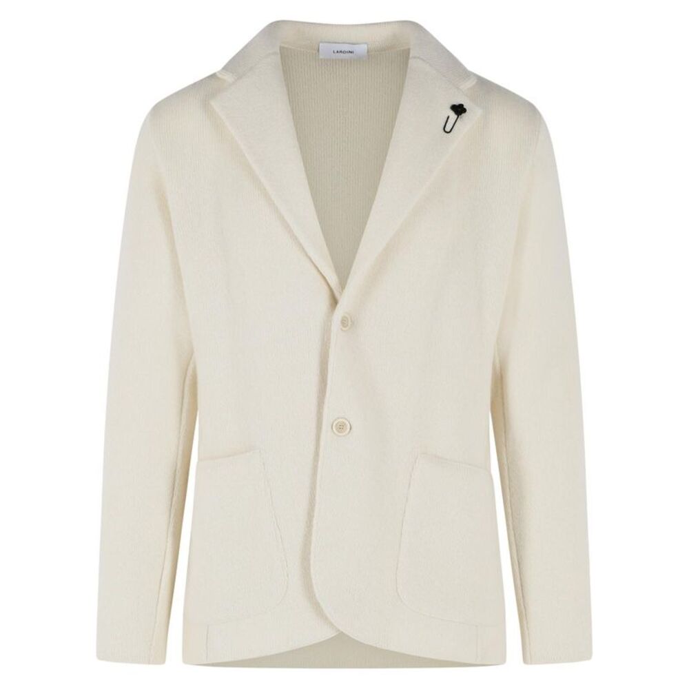 Lardini Ivory Wool Jacket Men